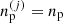 $ n_{\mathrm{p}}^{(j)}=n_{\mathrm{p}} $