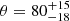 $ \theta=80_{-18}^{+15} $