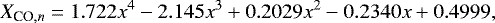 \begin{equation*}X_{\textrm{CO},n} = 1.722x^4 - 2.145x^3 &#x002B; 0.2029x^2 - 0.2340x &#x002B; 0.4999, \end{equation*}