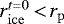 $r_{\mathrm{ice}}^{t=0}{\,<\,}r_{\mathrm{p}}$