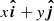 $ x\boldsymbol{\hat{i}} + \mathit{y}\boldsymbol{\hat{j}} $