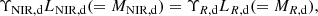 $$ \begin{aligned} \Upsilon _\mathrm{NIR, d} L_\mathrm{NIR, d} (=M_\mathrm{NIR, d} )=\Upsilon _{R,\mathrm{d} } L_{R,\mathrm{d} } (=M_{R,\mathrm{d} }), \end{aligned} $$