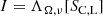 $$ \begin{aligned} I&= \Lambda _{\Omega ,\nu }[S_{\rm C, L}] \end{aligned} $$