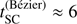 $ t_{\mathrm{SC}}^\mathrm{(B\acute{e}zier)}\approx 6 $