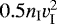 $0.5 n_{\textrm{I}} v_{\textrm{I}}^2$