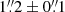 $ 1{{\overset{\prime\prime}{.}}}2\pm0{{\overset{\prime\prime}{.}}}1 $