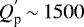 $Q^{&#x0027;}_{\textrm{p}}\,{\sim}\,1500$
