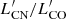 Mathematical equation: $ L^\prime_{\mathrm{CN}}/L^\prime_{\mathrm{CO}} $