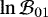 $\ln \mathcal{B}_{01}$