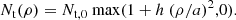 $$ \begin{aligned} N_{\rm t}(\rho ) = N_{\rm t,0}\, \mathrm{max} (1+h\,(\rho /a)^2,0). \end{aligned} $$