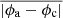 $ \overline{|\phi_{\mathrm{a}} -\phi_{\mathrm{c}}|} $