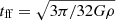 $ t_{\mathrm{ff}} = \sqrt{3\pi/32 G\rho} $