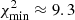 $ \chi^{2}_{\mathrm{min}} \approx 9.3 $