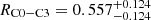 $ R_\mathrm{C0{-}C3} = 0.557^{+0.124}_{-0.124} $
