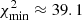 $ \chi^{2}_{\mathrm{min}} \approx 39.1 $