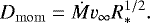 \begin{equation*}D_{\mathrm{mom}} = \dot{M} v_{\infty} R_*^{1/2}. \end{equation*}