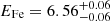 $ E_{\mathrm{Fe}} = 6.56^{+0.06}_{-0.06} $