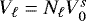 $V_{\ell}=N_{\ell} V_0^s$