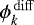 $\phi_k^{\rm\,diff}$
