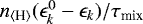 $n_{\langle{\textrm{H}}\rangle}(\epsilon_k^0-\epsilon_k)/\tau_{\textrm{mix}}$