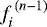 $f^{\,(n-1)}_i$