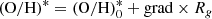$$ \begin{aligned} \mathrm{(O/H)}^{*} = \mathrm{(O/H)}_{0}^{*} + \mathrm{grad} \times R_{g} \end{aligned} $$