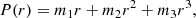 $$ \begin{aligned} P(r) = m_1 r+m_2 r^2+m_3 r^3, \end{aligned} $$