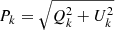 $ P_k = \sqrt{Q_k^2+U_k^2} $