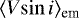 $\langle V\!\sin i\rangle_{\textrm{em}}$