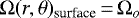 $\Omega(r,\theta)_{\textrm{surface}}\,{=}\,\Omega_o$