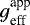 $g^{\textrm{app}}_{\textrm{eff}}$