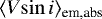 $\langle V\!\sin i\rangle_{\textrm{em,abs}}$