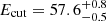 $ E_{\mathrm{cut}}=57.6_{-0.5}^{+0.8} $