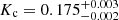 $ K_{\mathrm{c}}=0.175_{-0.002}^{+0.003} $