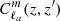 $ C_{\ell_a}^m(z,z^{\prime}) $