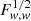 $ F^{1/2}_{\mathit{w},\mathit{w}} $