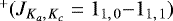 $^&#x002B;(J_{K_a,\,K_c}=1_{1,\,0}{-}1_{1,\,1})$