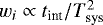 $w_i \propto t_{\textrm{int}}/T_{\textrm{sys}}^2$