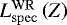$L_{\mathrm{spec}}^{\mathrm{WR}}\left(Z\right)$