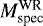 $M^{\textrm{WR}}_{\textrm{spec}}$