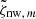 $ \tilde{\zeta}_{\mathrm{nw},\,m} $