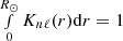 $ \smallint_0^{R_\odot} K_{n \ell}(r) {\rm d}r = 1 $
