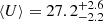 $ \langle U \rangle=27.2^{+2.6}_{-2.2} $