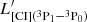 $ L_{[{\rm{CI}}]{(^{\rm{3}}}{{\rm{P}}_{\rm{1}}}{{\rm{ - }}^{\rm{3}}}{{\rm{P}}_{\rm{0}}})}^\prime $