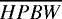 $\overline{HPBW}$