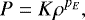 \[P=K\rho^{p_E},\]
