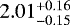 $2.01 ^{&#x002B;0.16} _{-0.15}$