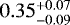 $0.35 ^{&#x002B;0.07} _{-0.09}$
