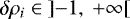 $~~\delta \rho_i \in \left] -1, ~&#x002B; \infty \right[$
