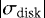 $\left| \sigma_{\text{disk}} \right|$